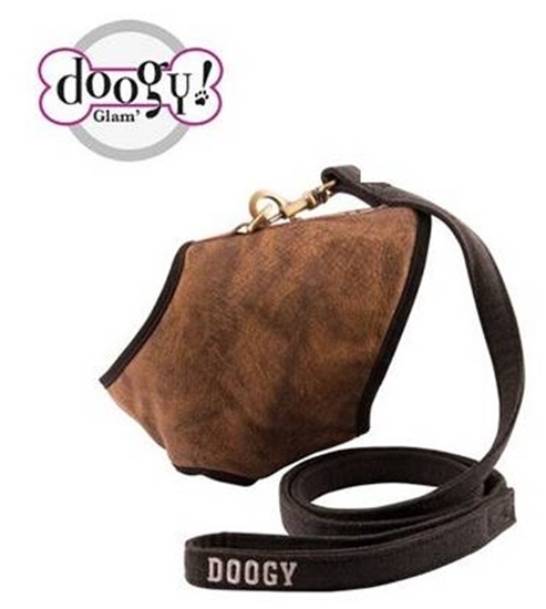 Picture of DOGGY LEATHER FEEL HARNESS + LEASH